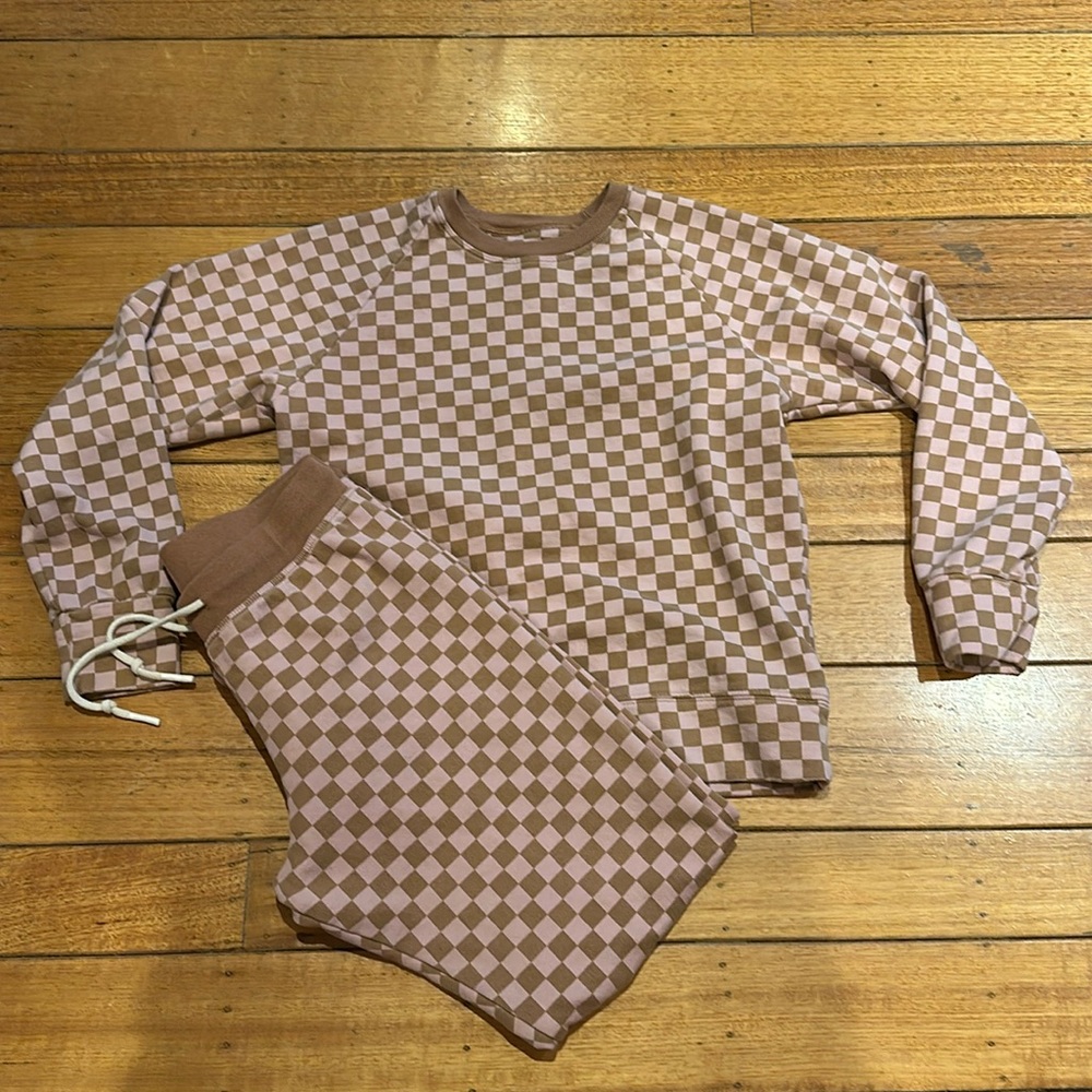 Splits59 Checkered Board Cafe/Blush Sweatsuit